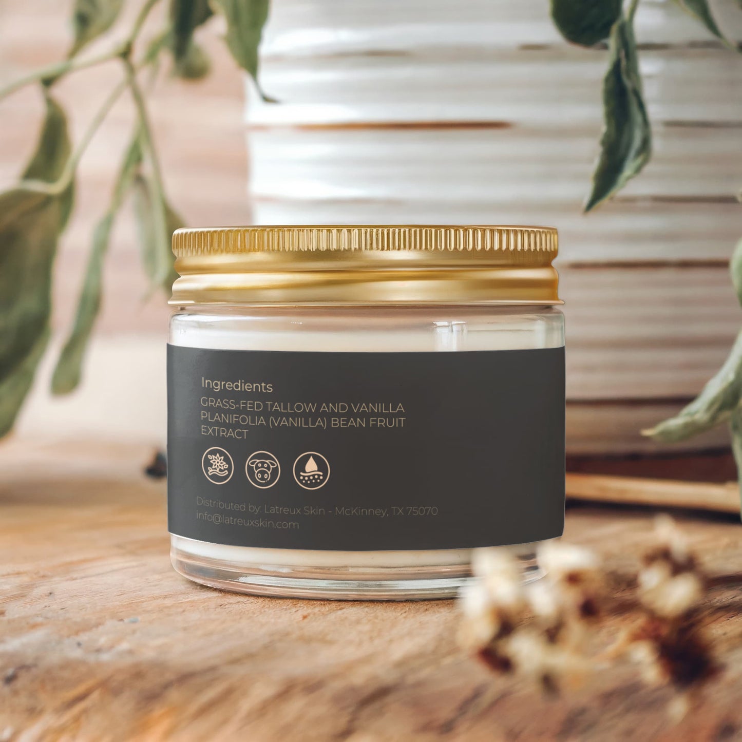 Latreux Glow - Whipped Grass-Fed Tallow Balm with Vanilla Bean